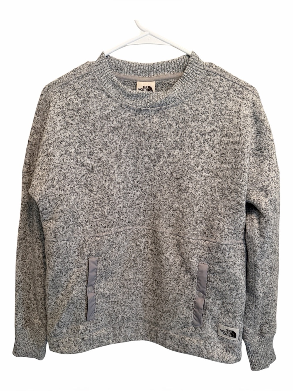 The North Face Wimen’s Heather Gray Crewneck Pullover Sweater. Size Small